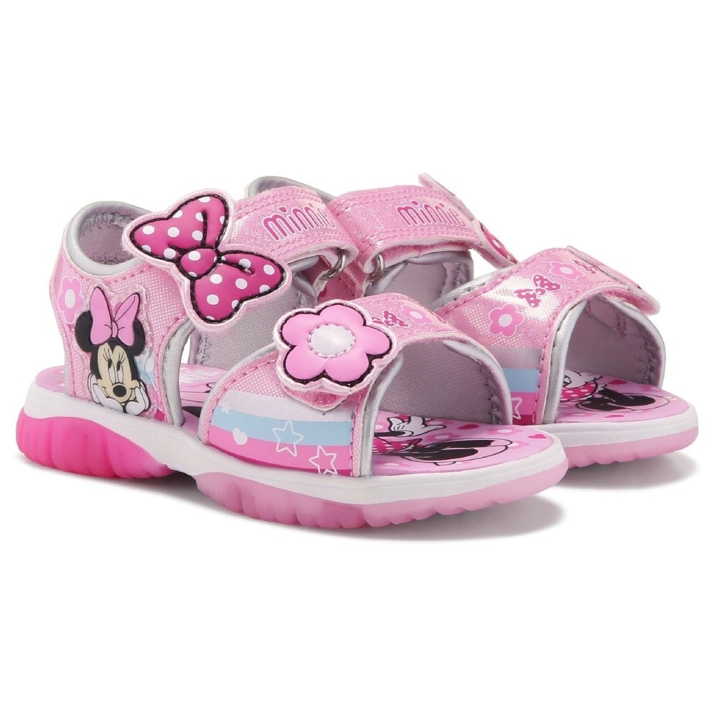 Minnie Mouse Pink Light-Up Sandals Size 9